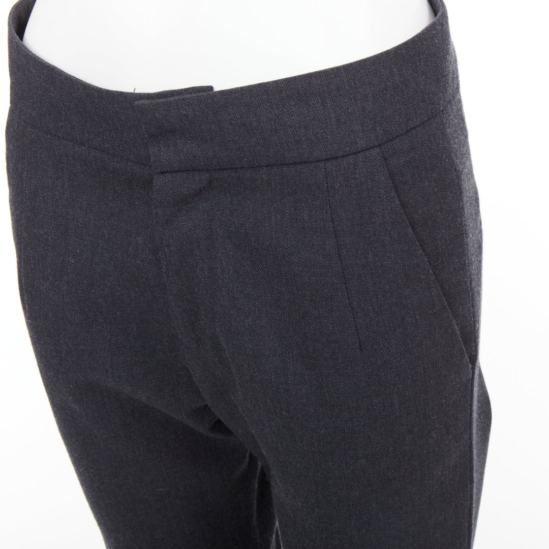 MARNI dark grey twill darted mid waisted cropped capri pants IT38 XS