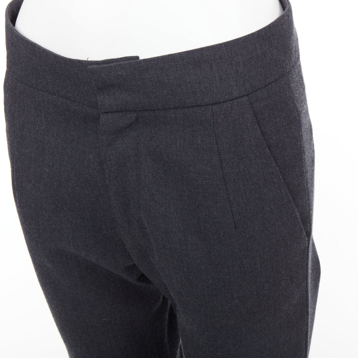 MARNI dark grey twill darted mid waisted cropped capri pants IT38 XS