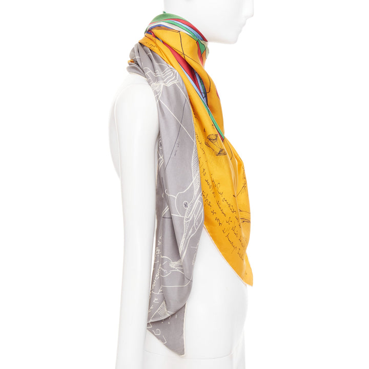 HERMES Della Cavalleria Favolosa 140 Virginie Jamin Split Pegasus silk scarf