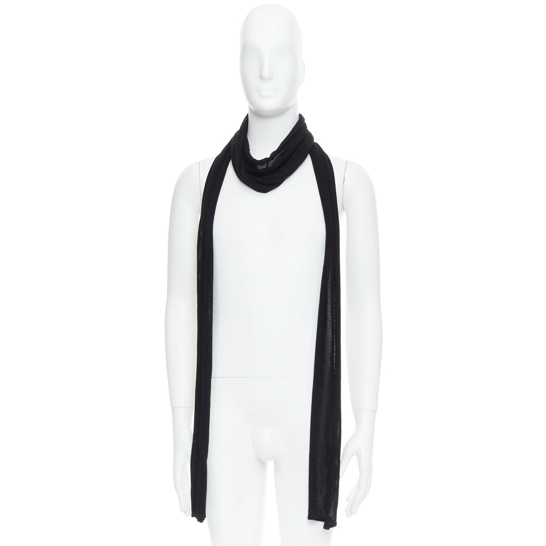 Male mannequin wearing Dior by Hedi Slimane HOMME Black Cotton Men Scarves in Size  | Available at JHROP