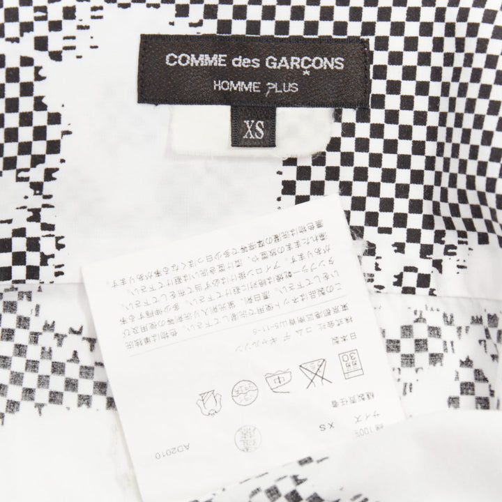 COMME DES GARCONS HOMME PLUS 2011 blue skeleton skull patchwork shirt XS