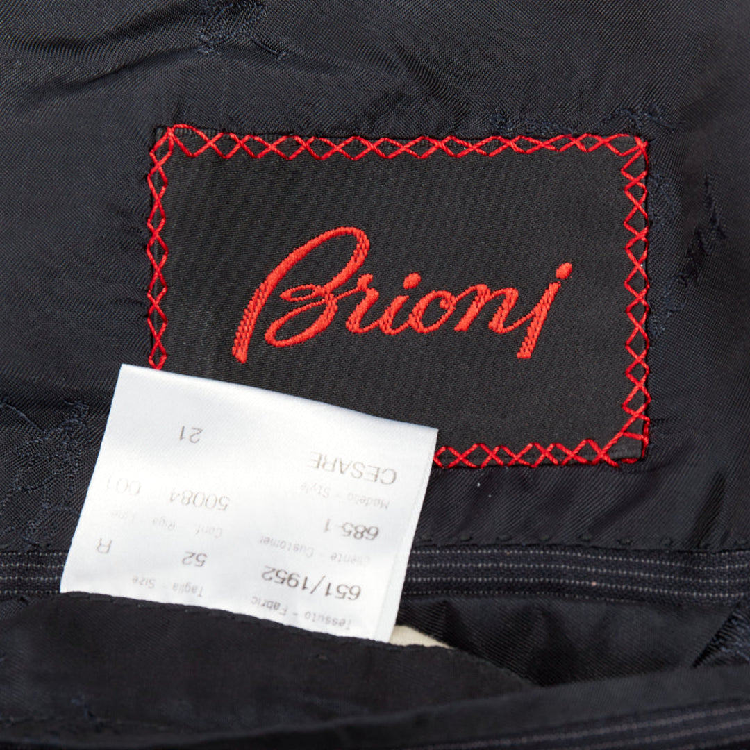 BRIONI Cesare navy pinstripe wool blazer suit set IT52 XL
