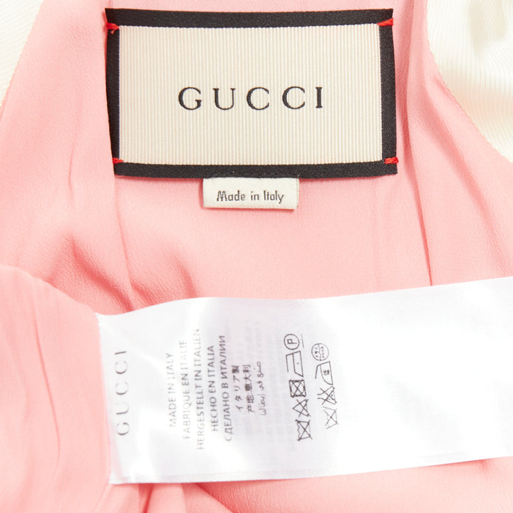 GUCCI 2016 Michele Runway blue silk butterfly bee embroidery bomber jacket IT40