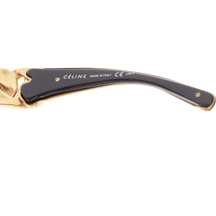 rare CELINE Phoebe Philo Runway CL41019S gold chunky chain metal sunglasses