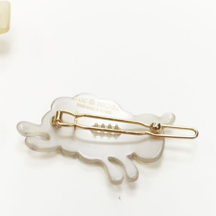 CHIC & MODE Alexandre Zouari LOT OF 9 farm animal crystal acrylic hair clip ties