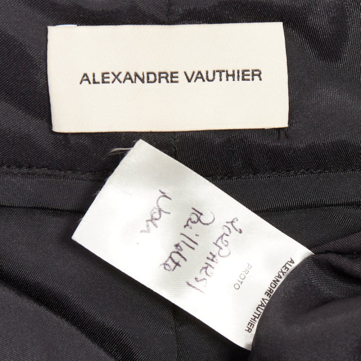 ALEXANDRE VAUTHIER COUTURE AW2019 Runway black paillette sequin wide leg pants