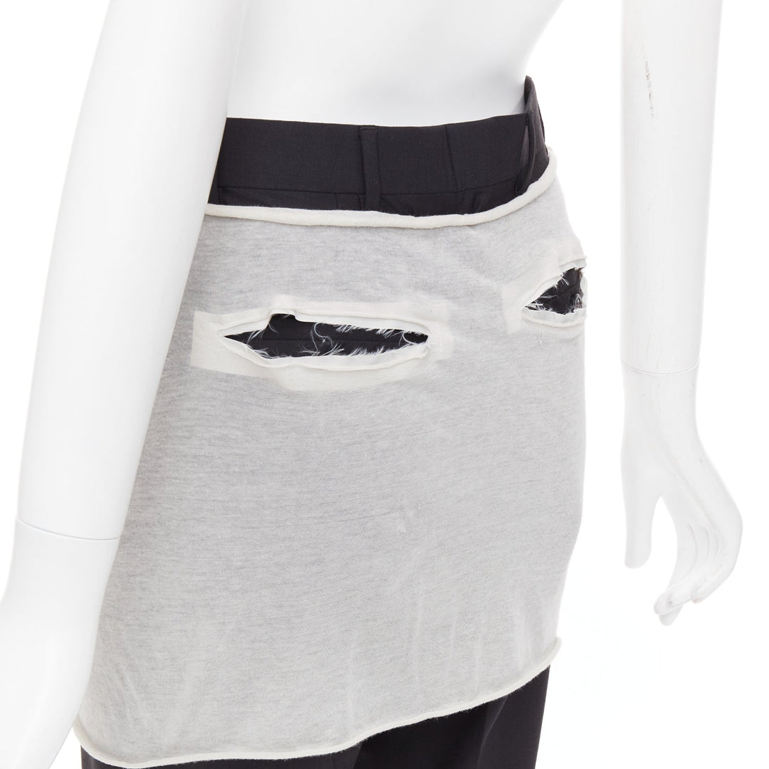 rare RICK OWENS JOYCE 50th Limited Edition gold grey patchwork pants IT38 XS