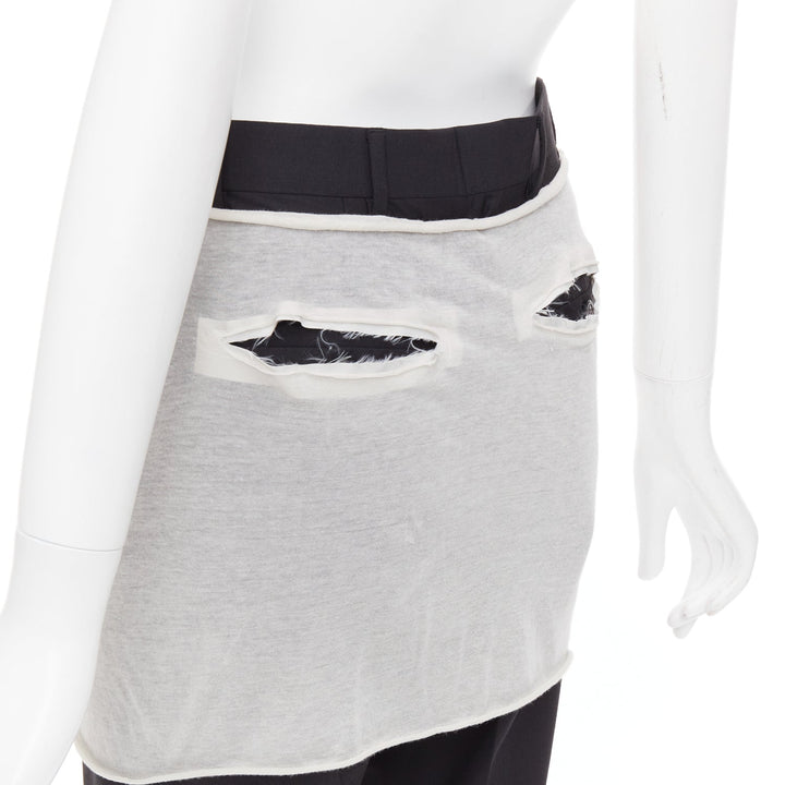 rare RICK OWENS JOYCE 50th Limited Edition gold grey patchwork pants IT38 XS