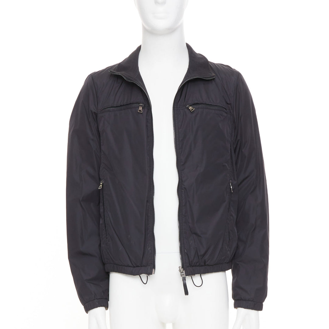 PRADA LINEA ROSSA 2006 reversible zip up tech nylon bomber jacket outer M IT48