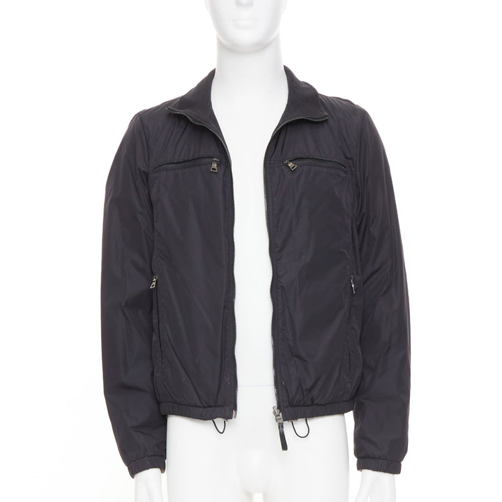 PRADA LINEA ROSSA 2006 reversible zip up tech nylon bomber jacket outer M IT48