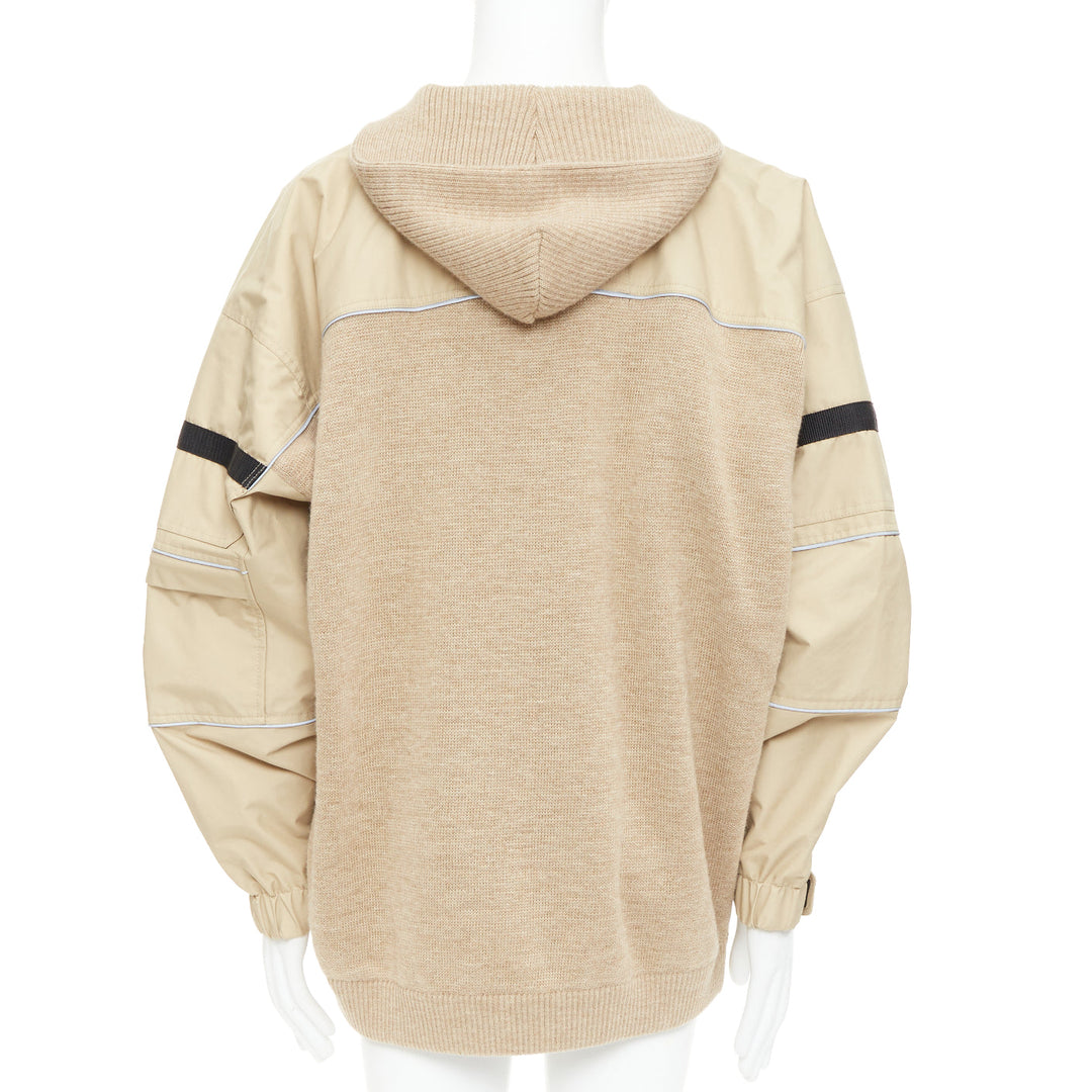 BALENCIAGA Demna 2018 Runway Twinset oversized convertible parka coat FR46 XS