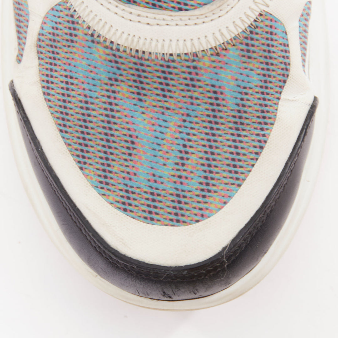 LOUIS VUITTON Archlight white leather black blue monogram chunky sneakers EU39