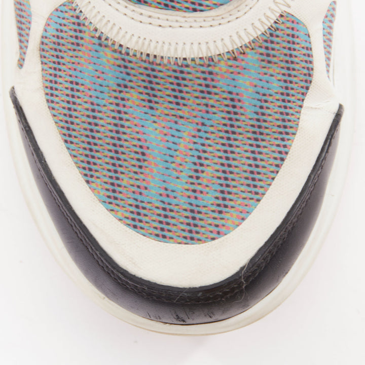 LOUIS VUITTON Archlight white leather black blue monogram chunky sneakers EU39