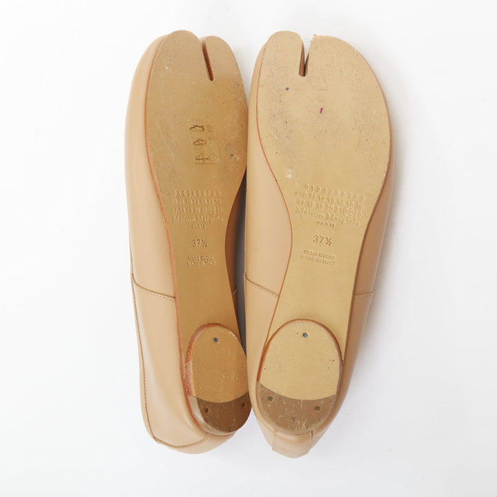 MAISON MARGIELA Tabi  nude soft nappa leather split toe ballet flats EU37.5