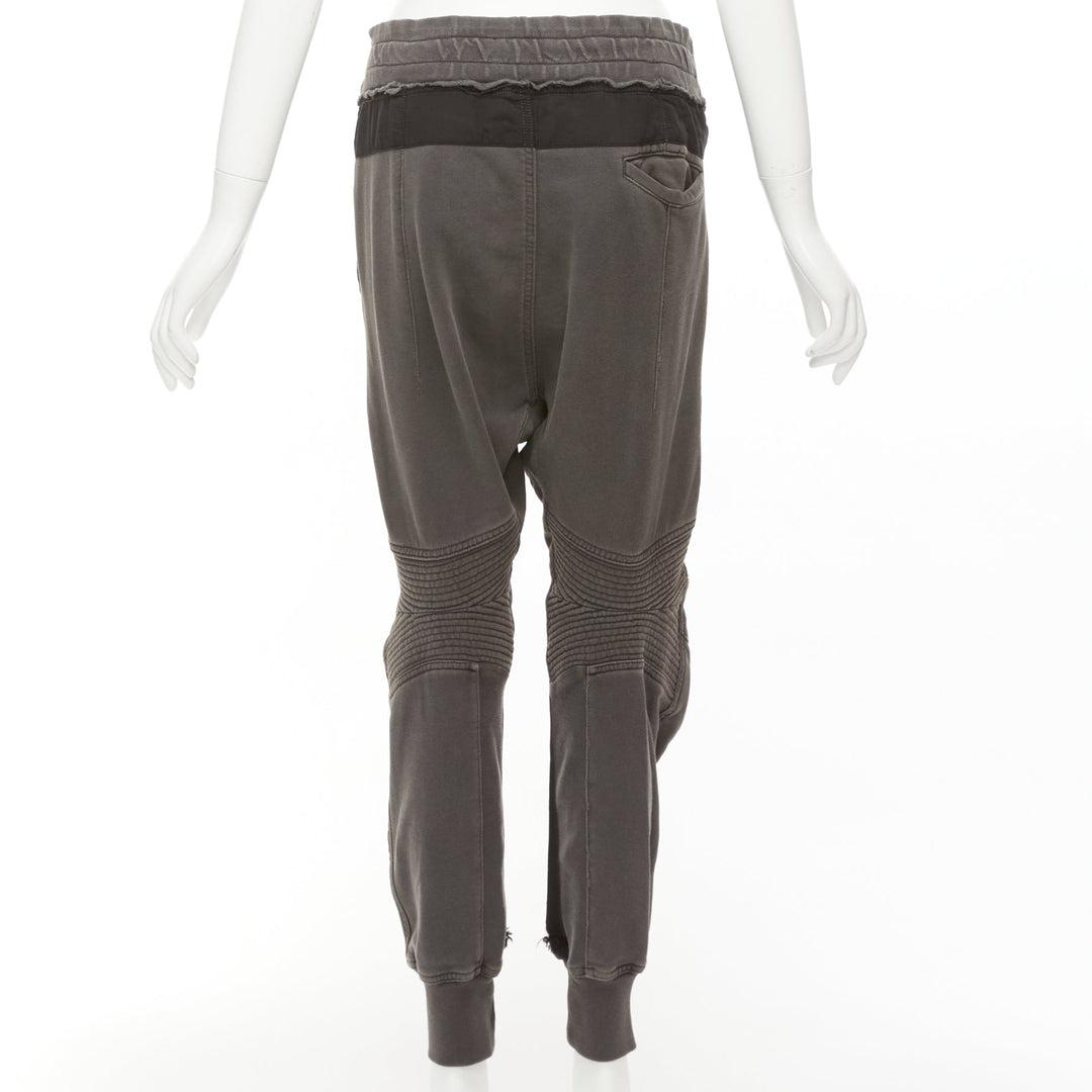 HAIDER ACKERMANN Perth grey washed cotton darted back jogger pants FR36 S