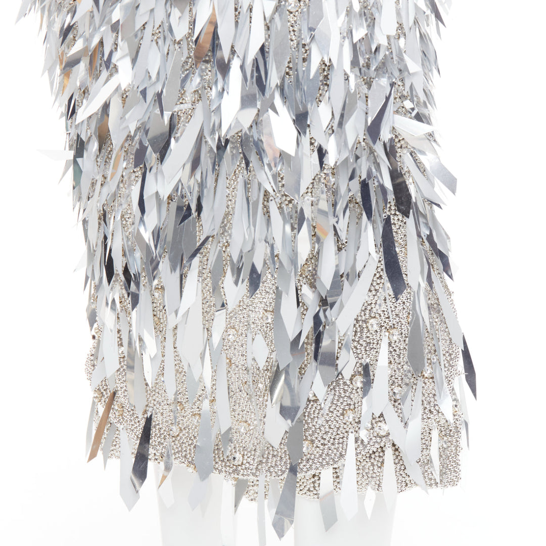 rare ALEXANDRE VAUTHIER COUTURE AW2023 Runway Lesage bead feather pailette dress