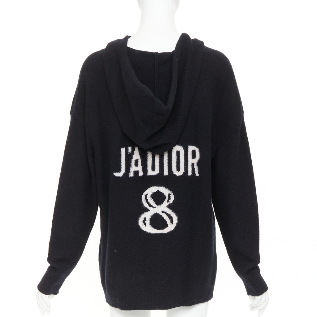 CHRISTIAN DIOR J'Adior 8 100% cashmere print back hood oversized