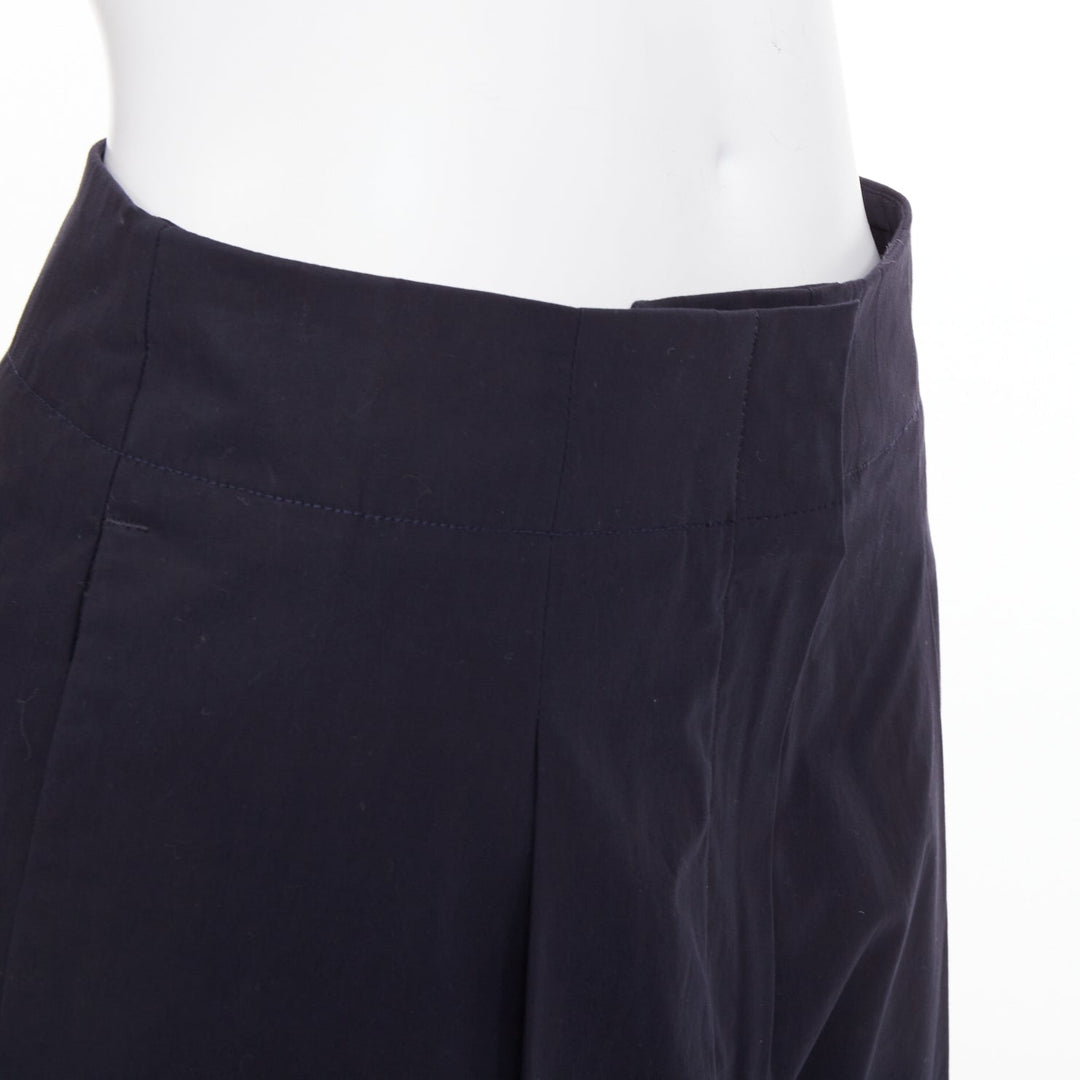 STUDIO NICHOLSON Dordoni darkest navy peached powder wide volume pants US0 XS