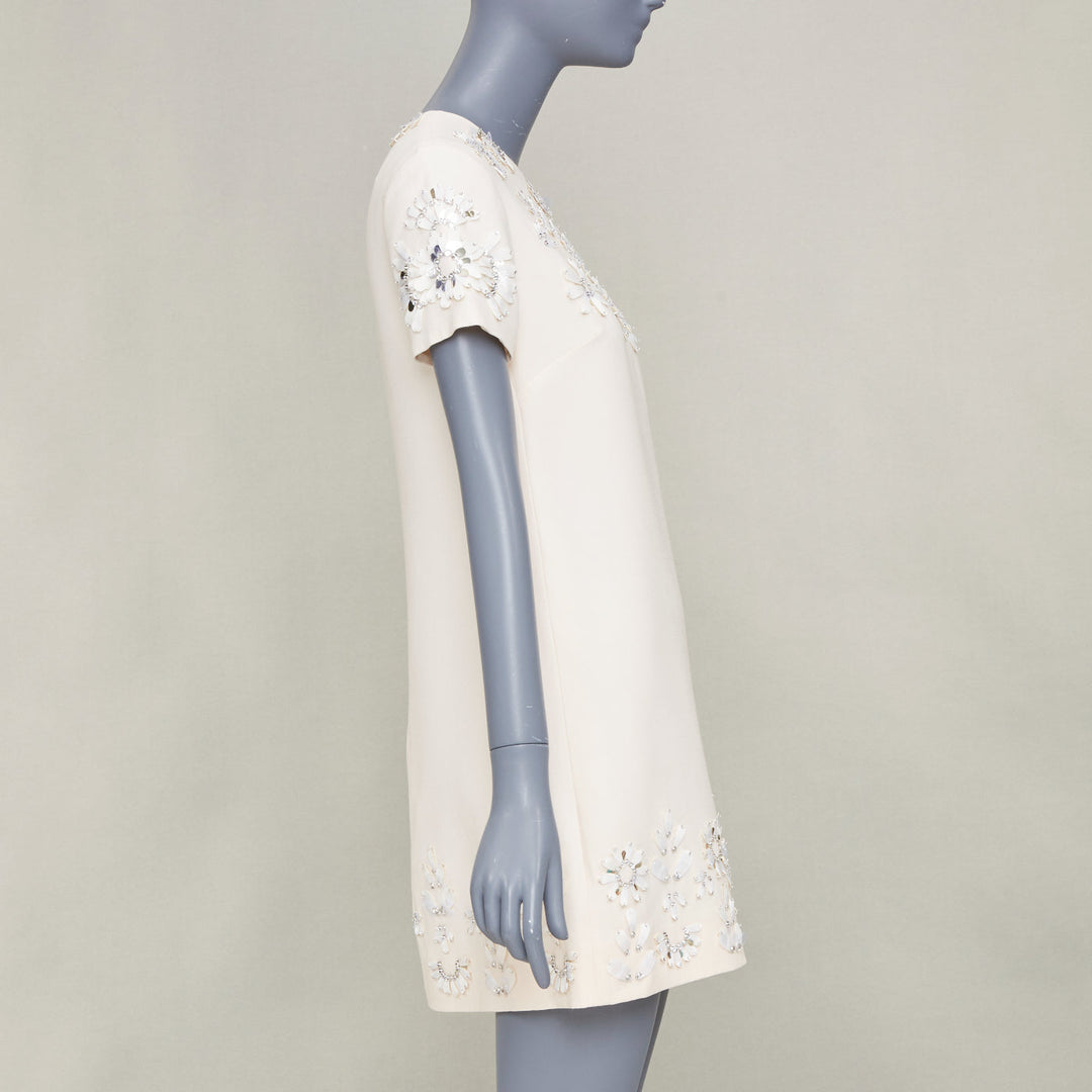 VALENTINO 2021 Bridal San Gallo ivory floral crystal dress IT40 S Meghan Markle