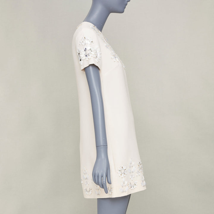 VALENTINO 2021 Bridal San Gallo ivory floral crystal dress IT40 S Meghan Markle