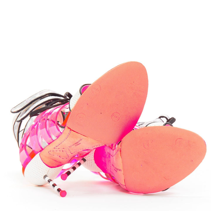 SOPHIA WEBSTER neon pink sneaker inspired ankle strap open oe sandal EU37-38