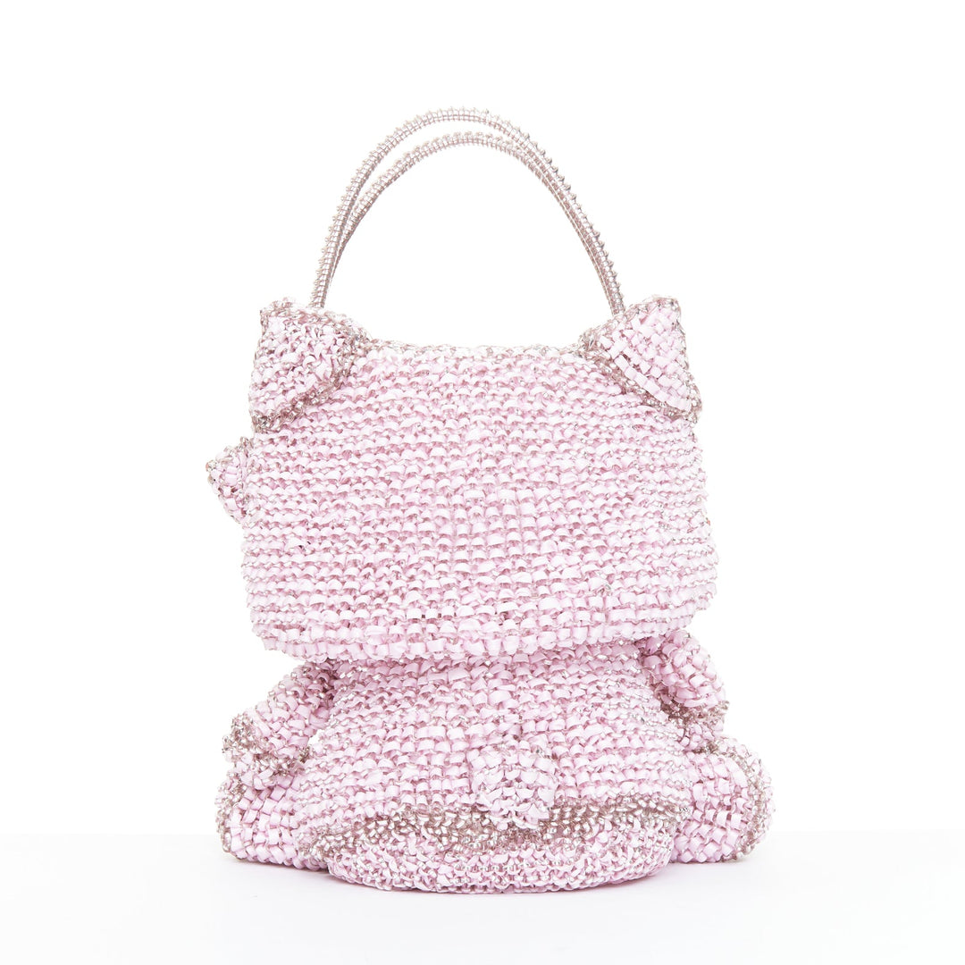 ANTEPRIMA SANRIO Hello Kitty Limited Edition pink silver crystal PVC handbag