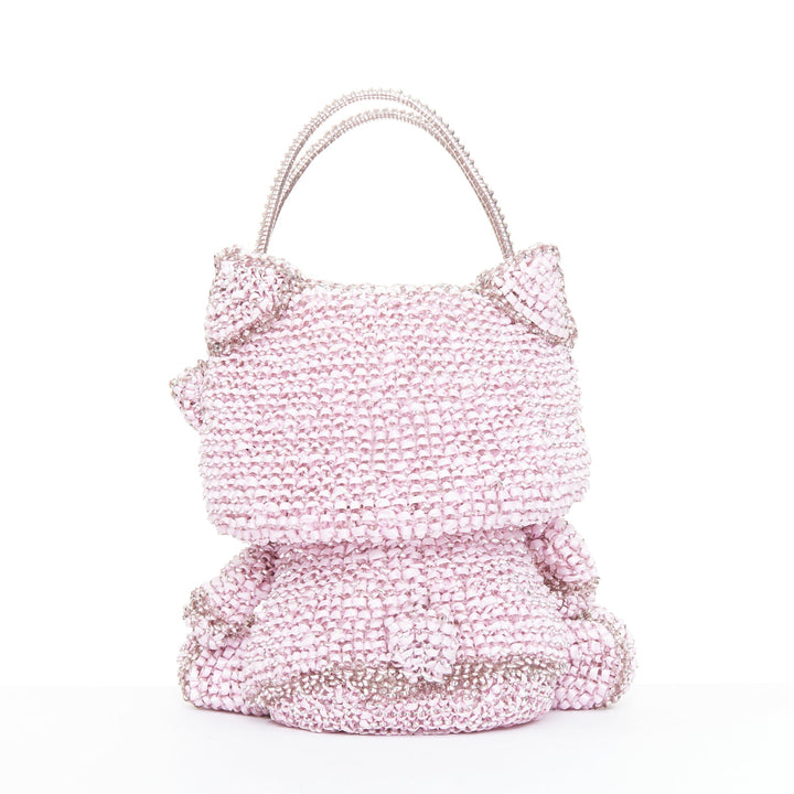 ANTEPRIMA SANRIO Hello Kitty Limited Edition pink silver crystal PVC handbag