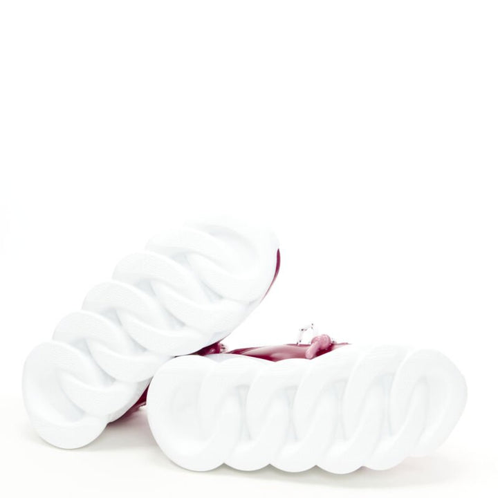 VERSACE Chain Reaction fuschia pink white chunky sneaker EU38 US8