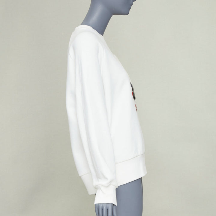 MONCLER GRENOBLE Maglia Girocollo white padded face ski goggle sweatshirt S