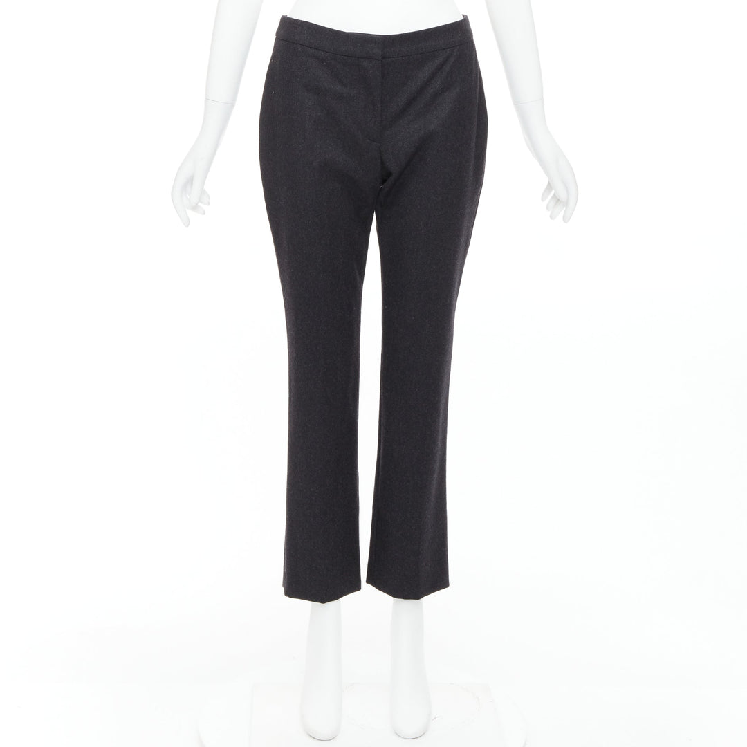 ALEXANDER MCQUEEN 2019 grey wool tapered bootcut pants IT38 XS