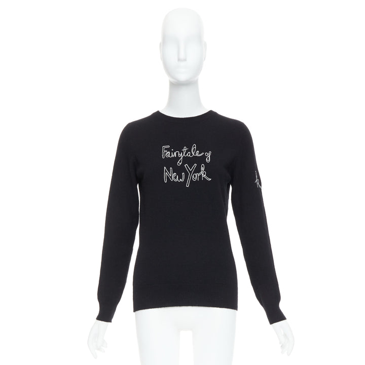 BELLA FREUD 100% cashmere Fairytale of New York black sweater XS