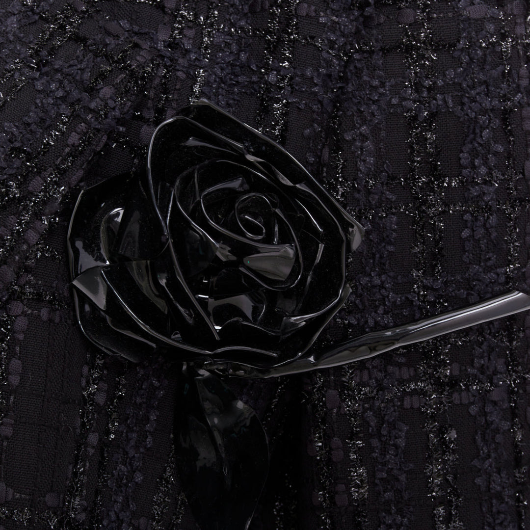 ALEXANDRE VAUTHIER COUTURE AW2019 Runway black metallic tweed oversized blazer