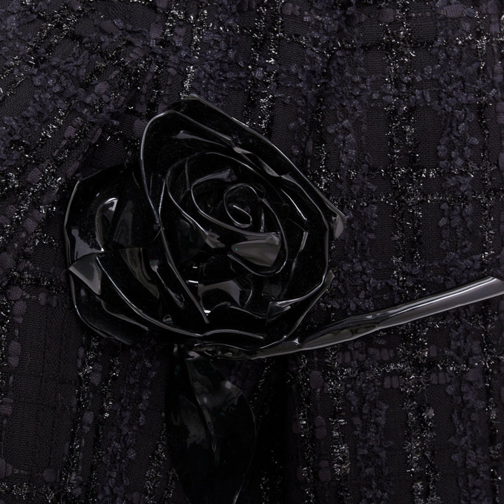 ALEXANDRE VAUTHIER COUTURE AW2019 Runway black metallic tweed oversized blazer