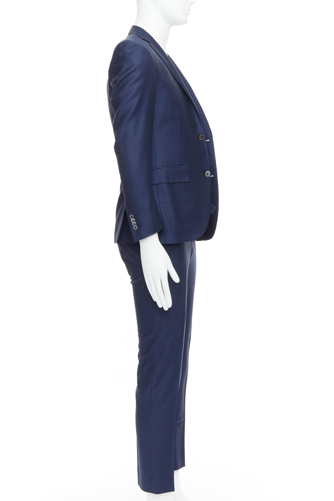 CORNELIANI Super 110'S 18.25 micronavy extra fine virgin wool slim suit IT44 XS