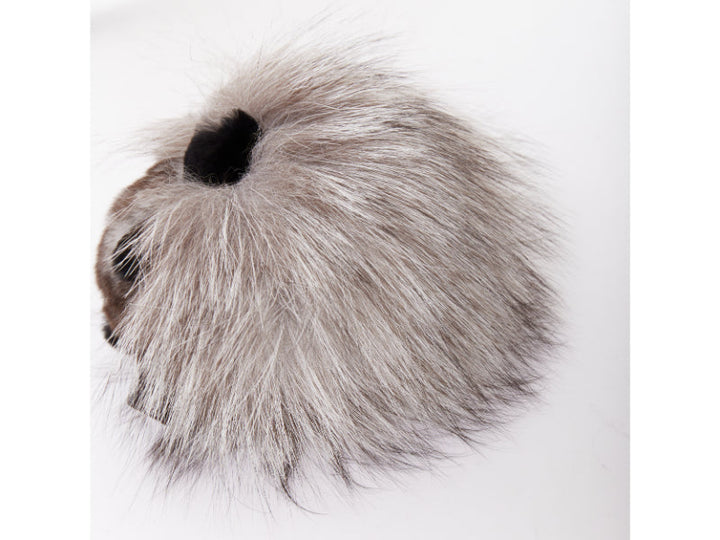 LORO PIANA 100% mink fur My Istrice brown cream Porcupine bag charm keyring