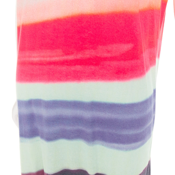 DRIES VAN NOTEN 2021 Len Lye  Runway multicolor  shoulder pad tshirt dress S
