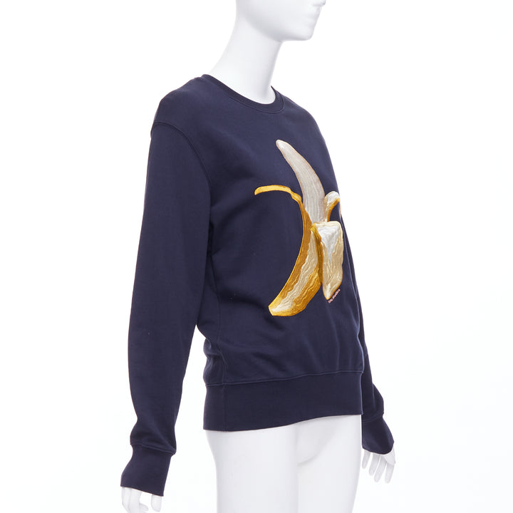 Female mannequin wearing Acne Studios 10 CORSO COMO Navy Feels like cotton Women Sweater in Size  S | Available at JHROP