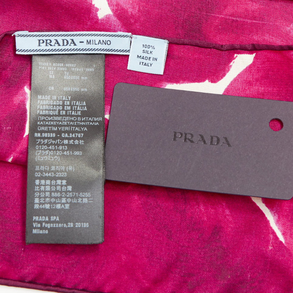 rare PRADA 2025 Runway bug eye green lens floral silk headscarf sunglasses
