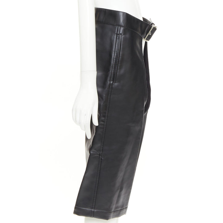 COMME DES GARCONS HOMME PLUS 2019 Runway faux leather cutout chaps shorts XS