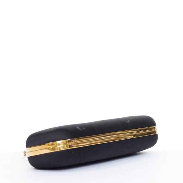 ALEXANDER MCQUEEN 2013 Stained Glass Crystal Crown Knuckle Box satin clutch