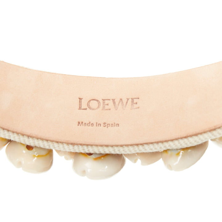 LOEWE Paula's Ibiza cowry shell straw neutral beach resort headband accessory