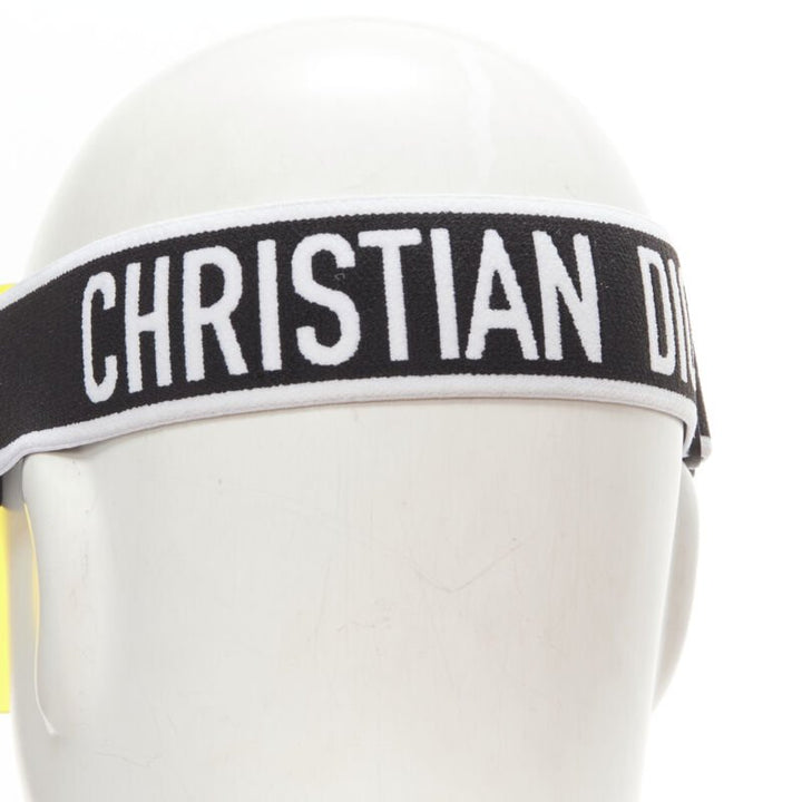 CHRISTIAN DIOR DiorClub1 Signatire yellow visor shield hat