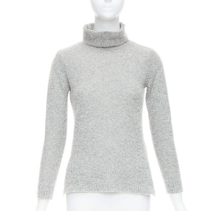 CLUB MONACO 100% cashmere grey turtleneck long sweater XS