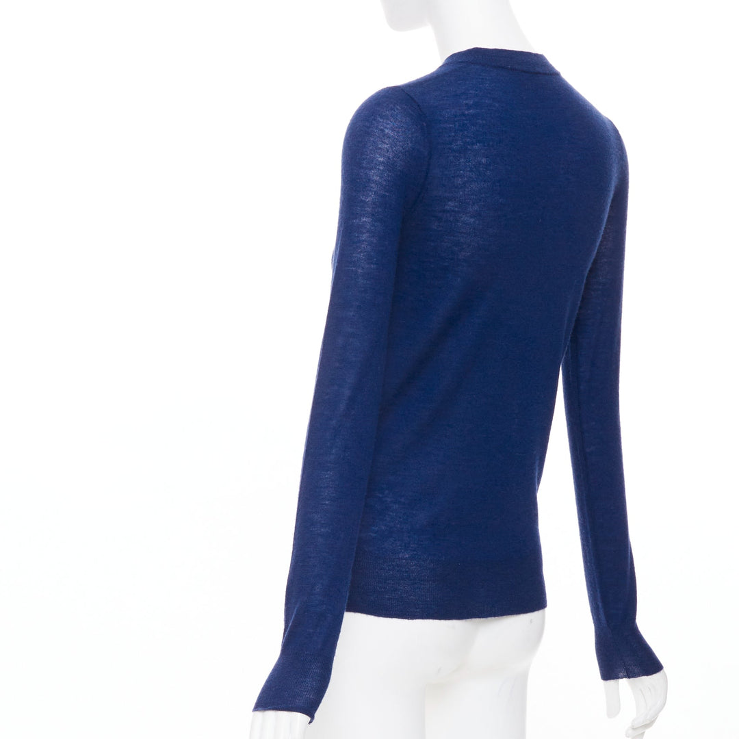 JOSEPH 100% cashmere dark blue crew neck long sleeve sweater S