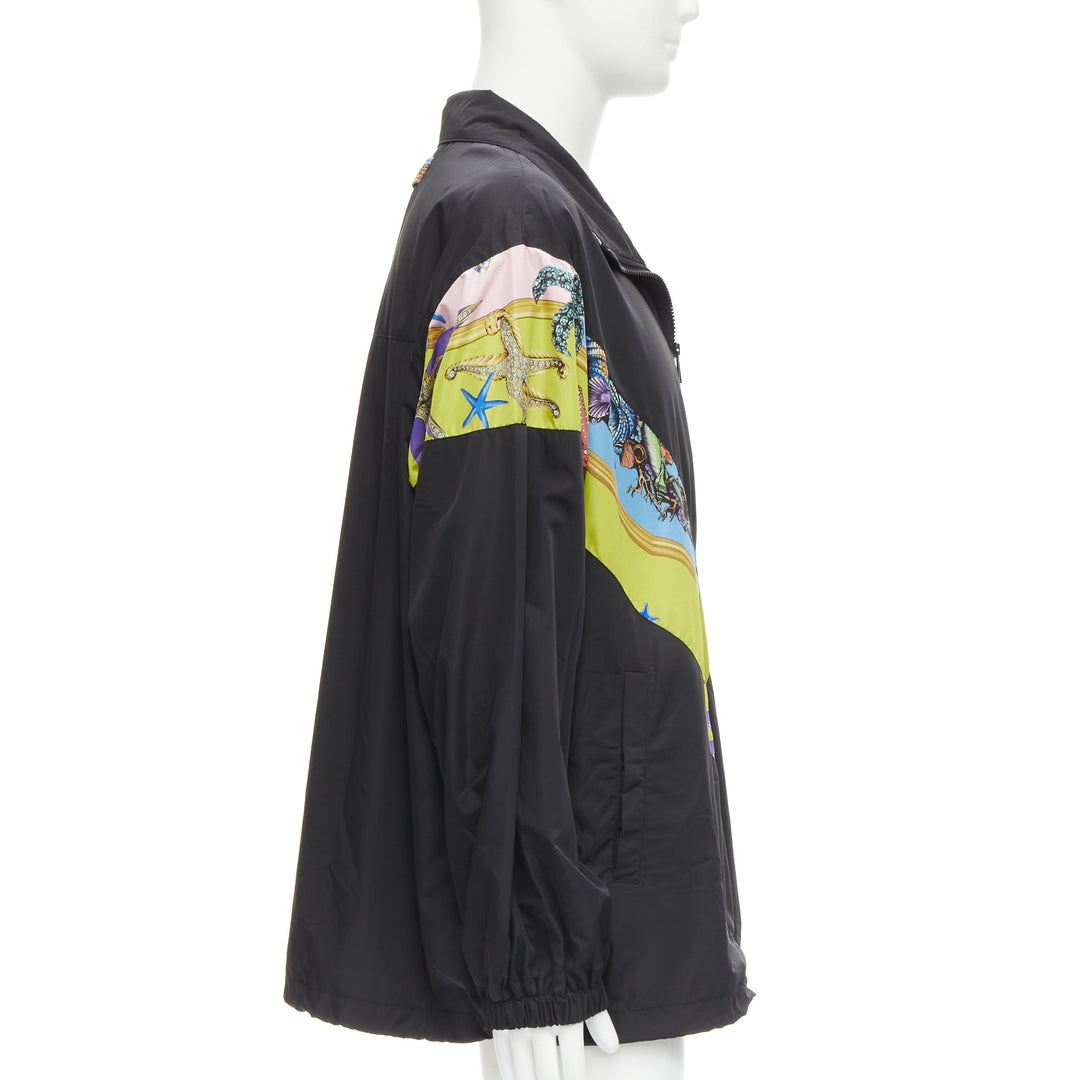 VERSACE 2021 Tresor De La Mer black starfish track jacket IT54 2XL
