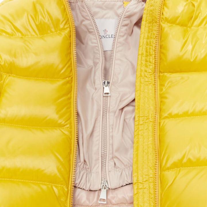 MONCLER GENIUS Pierpaolo Piccioli yellow pure goose down padded puffer US0 XS