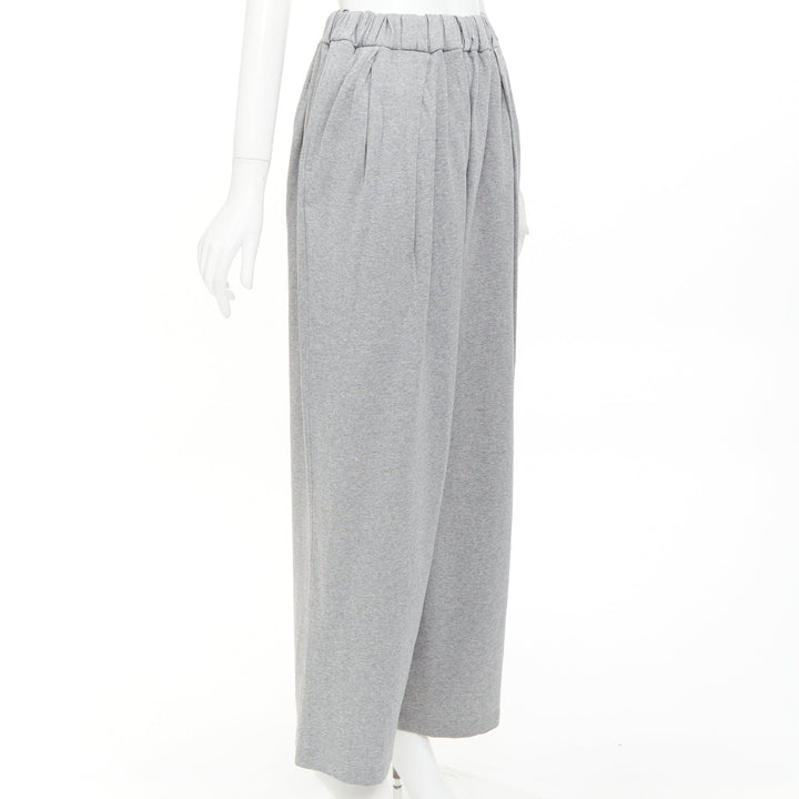 LOEWE Paula's Ibiza grey cotton anagram embroidered balloon cropped pants XS