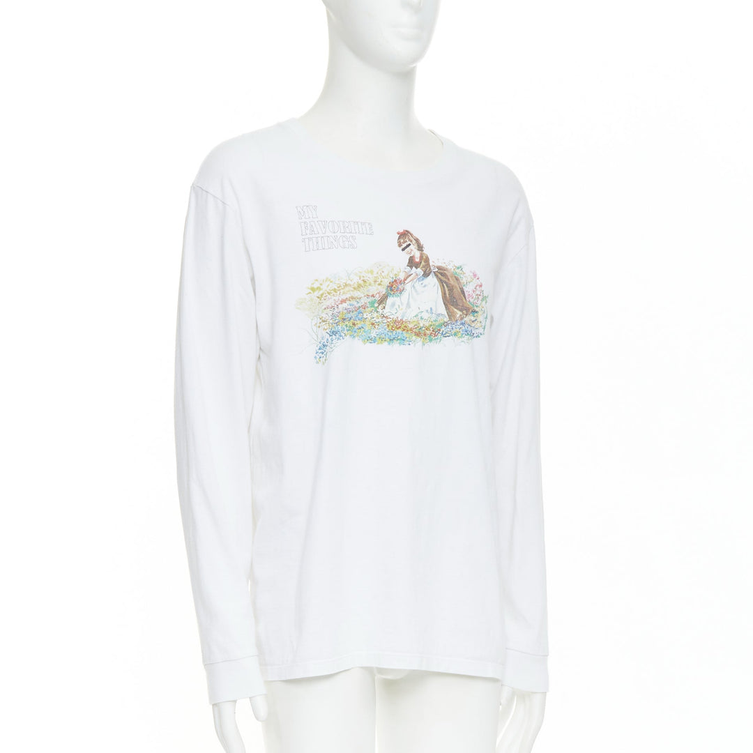 UNDERCOVER John My Favourite Things white cotton print long sleeve tee JP3 L