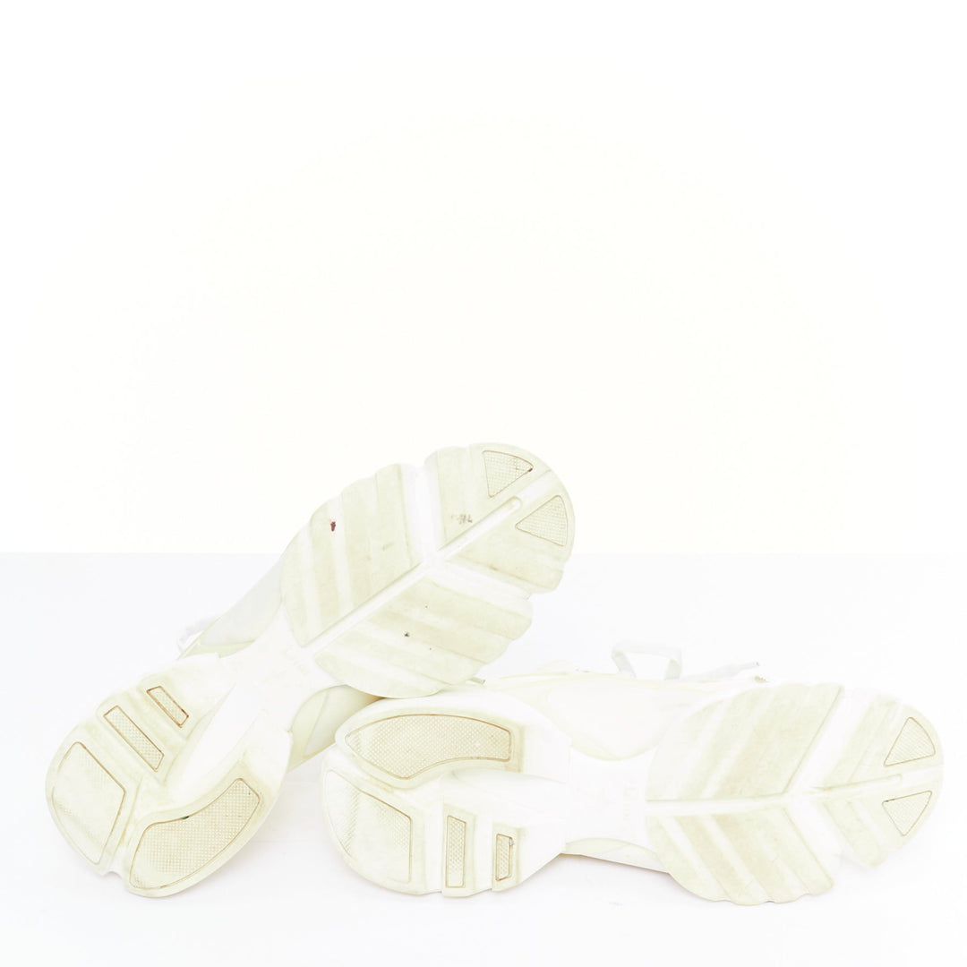 CHRISTIAN DIOR D-Connect white cream rubber layer sneakers EU38
