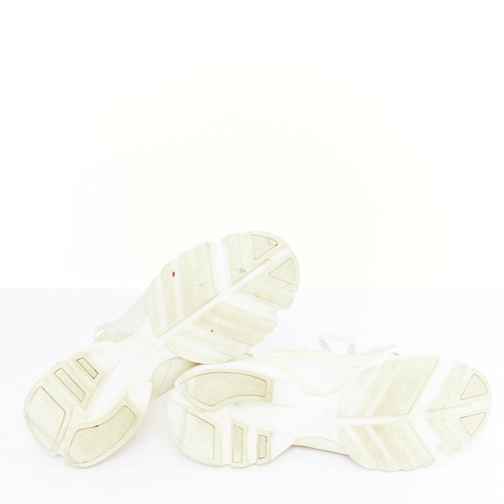 CHRISTIAN DIOR D-Connect white cream rubber layer sneakers EU38